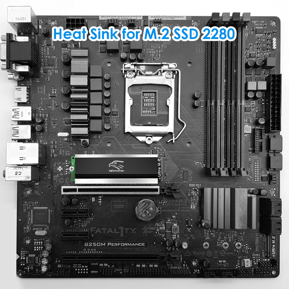 Новый радиатор M.2 SSD Cooler 2280, твердотельный жесткий диск, радиатор M2 NGFF PCI-E NVME алюминиевый двусторонний охлаждающая Тепловая площадка