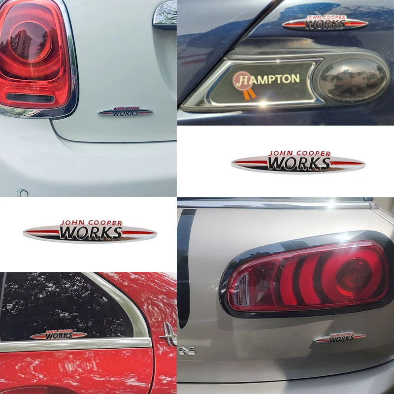 Car John Cooper Works Emblem Stickers Grille Badge For Mini Cooper JCW S F54 F55 F56 F60 R50 R53 R55 R56 R57 R60 R61 Accessories