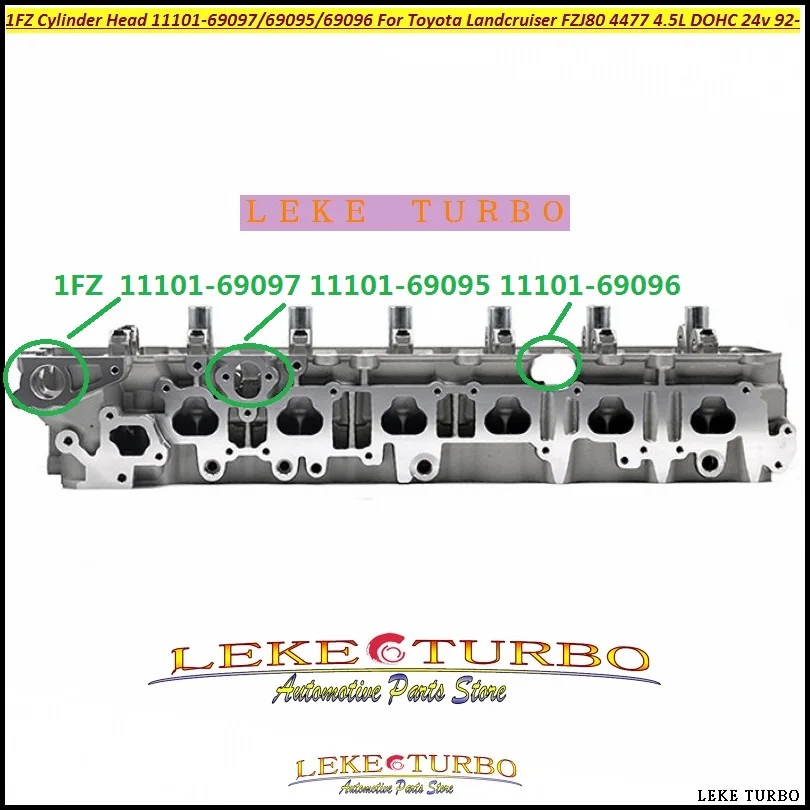 1FZ Cylinder Head 11101-69097 11101 69097 1110169097 11101-69095 11101-69096 For Toyota Landcruiser FZJ80 4477 4.5L DOHC 24v 92-