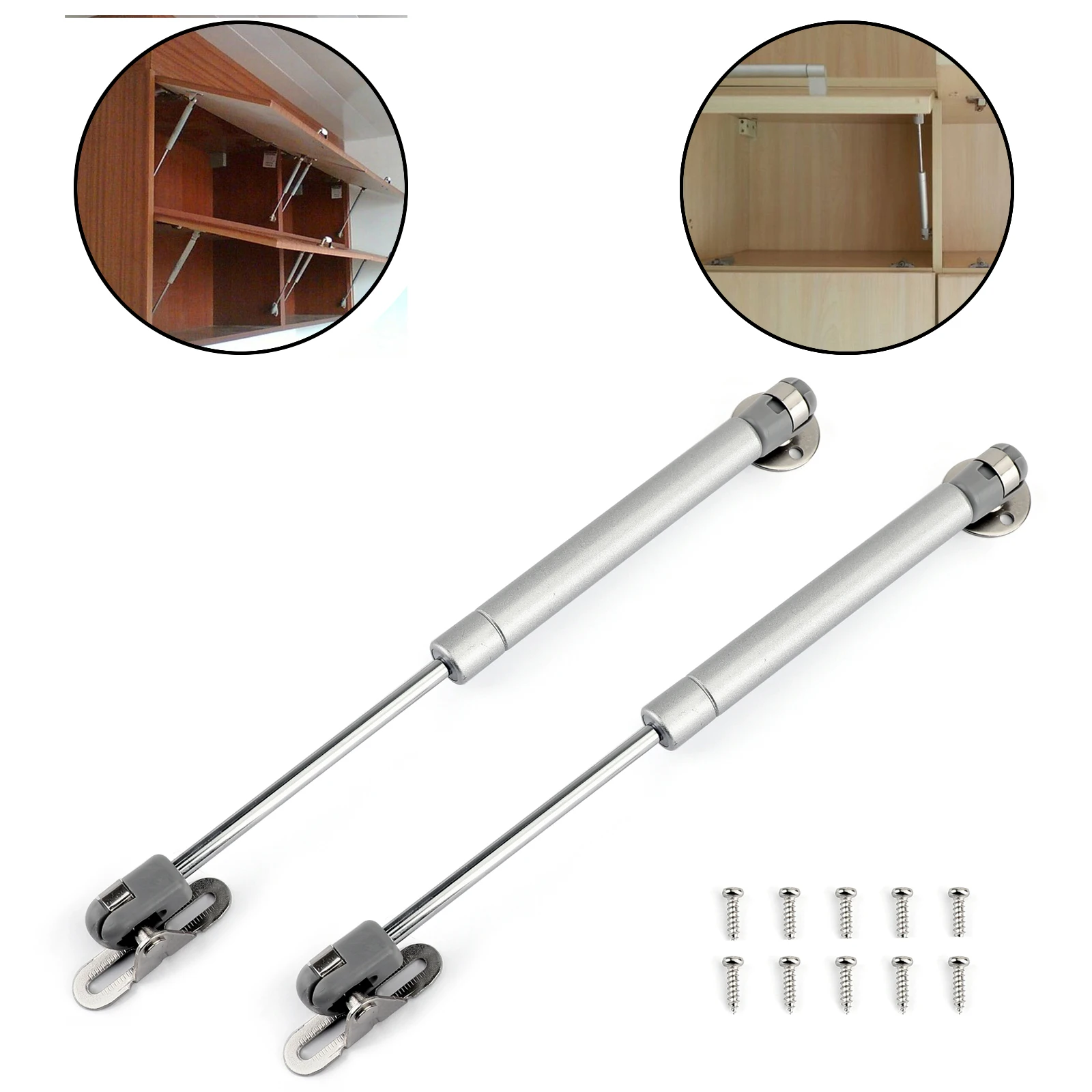 Areyourshop 2 PACK Door Hinge Gas Spring Strut Prop Shock Lift Kitchen Cabinet Hydraulic Home Improvement