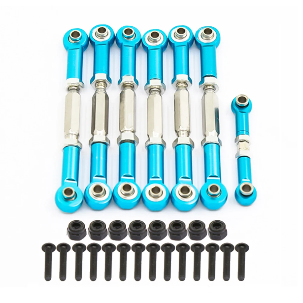 7pcs/set Aluminum Alloy Adjustable Turnbuckles Steering Gear Rod Camber Link For TRXAS SLASH 2WD RC Car Buggy Off-road Model