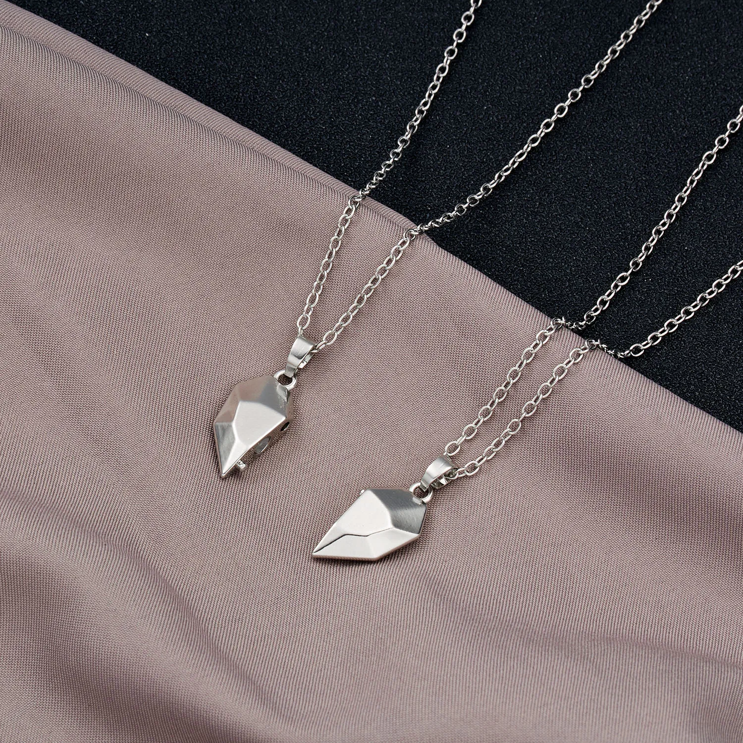 2Pcs Magnetische Herz Paar Halskette Für Frauen Valentinstag Pullover Kette Für Beste Freundin Liebhaber Hochzeit Party Geschenk schmuck – Detail 23