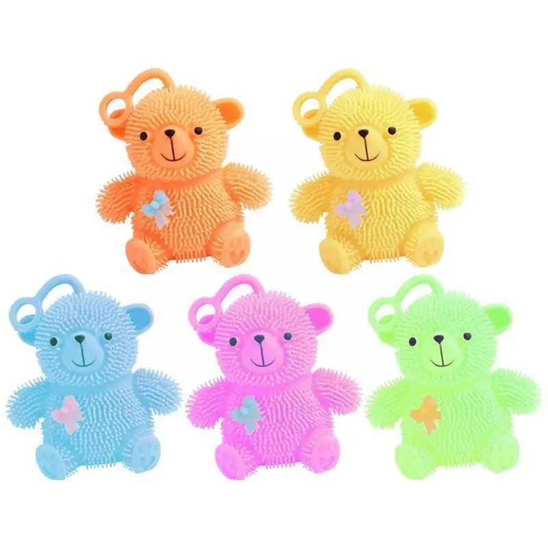 1pc Soft Elastic Luminous Toy Large Cute Bear Teddy Pressure Color Vent Ball Sensory Bear Toy Led Relieve Squeeze Ball Flas B5l8