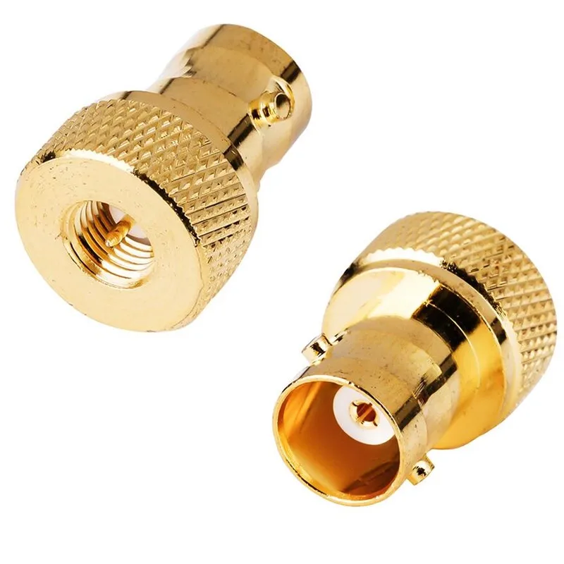 2PCS SMA Stecker Buchse auf BNC Stecker Buchse Adapter für drahtlose LAN-Geräte, Koaxialkabel, WiFi, Schinken oder Handfunkgeräte,