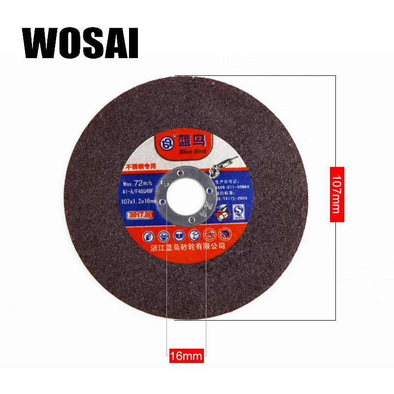 Woai-研削ホイール付きカッティングディスク,25個,107mm,金属切削工具,アングルグラインダー用,樹脂ディスク,研削刃カッター