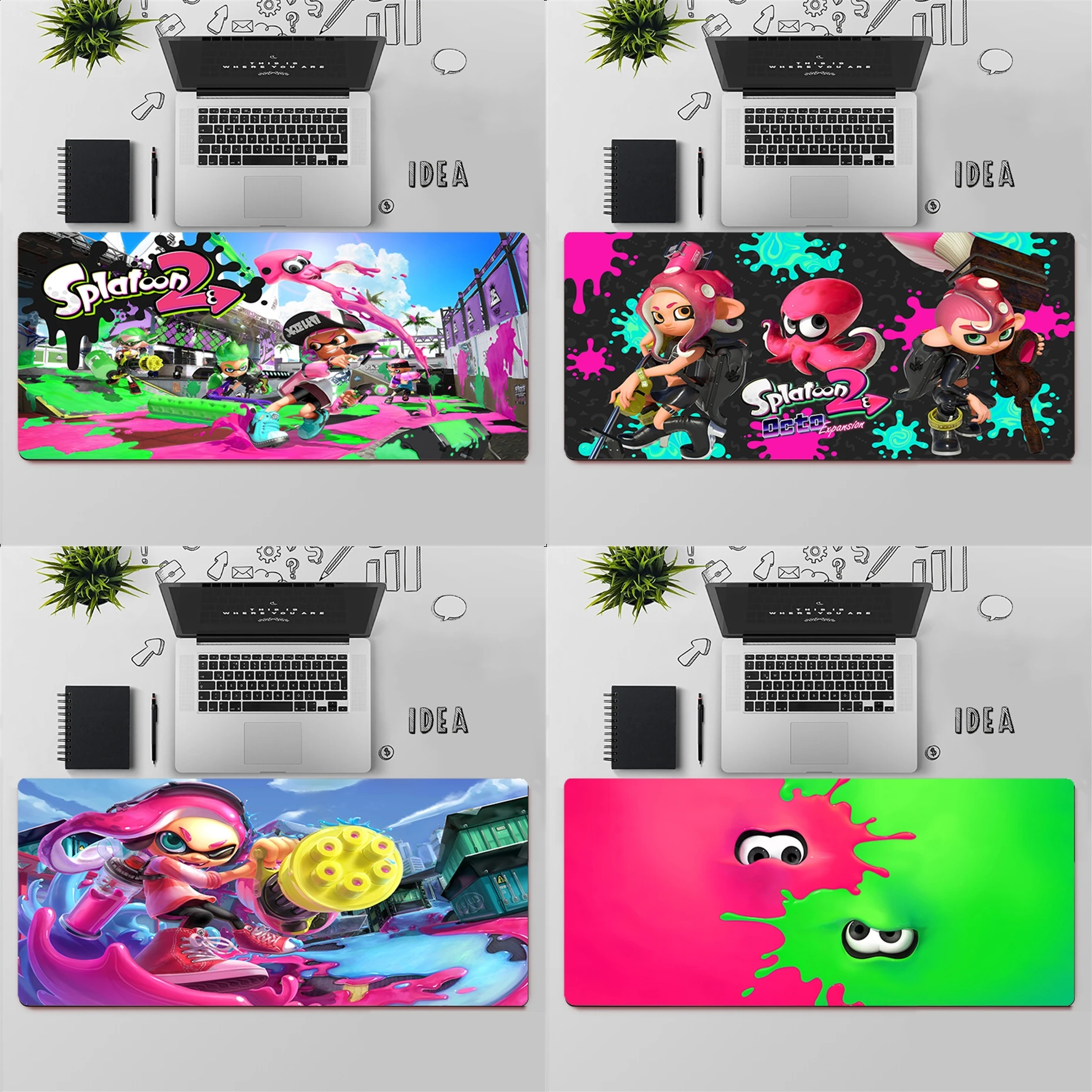 Gaming Mouse Pad Large Mouse Pad PC Gamer Computer Mouse Mat Big Mousepad Splatoon 2 XXL Carpet Keyboard Desk Mat Mause Pad