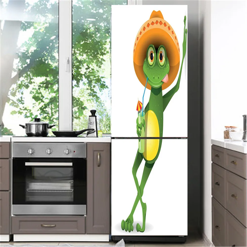 Modern Design Fridge Door Cover Wall Sticker Self-adhesive flower Refrigerator Stickers Wallpaper home decor adesivos de paredes