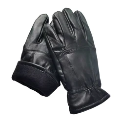 Genuine Leather Men's winter Gloves Fashion Design Real Sheepskin leather Soft Male Outdoor Mittens Palm Gloves Wholesale