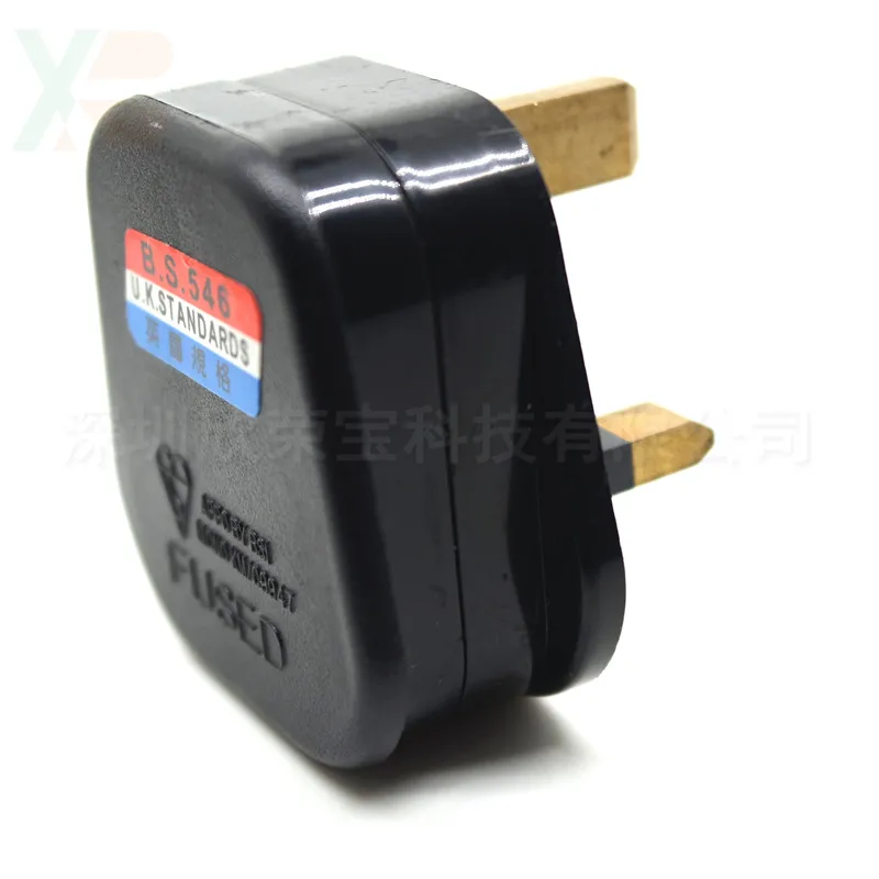 Hochwertiger schwarz/weißer 3-poliger UK-Netzstecker, 13 A, Gerätesteckdose, Sicherungsadapter für den Haushalt, britische Steckermontage Typ BK