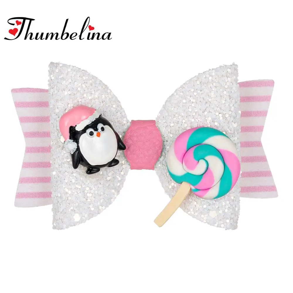 أقواس شعر للفتيات لعيد الميلاد ، رجل ثلج الكريسماس ، قبضة شعر للحفلات ، إكسسوارات شعر ،