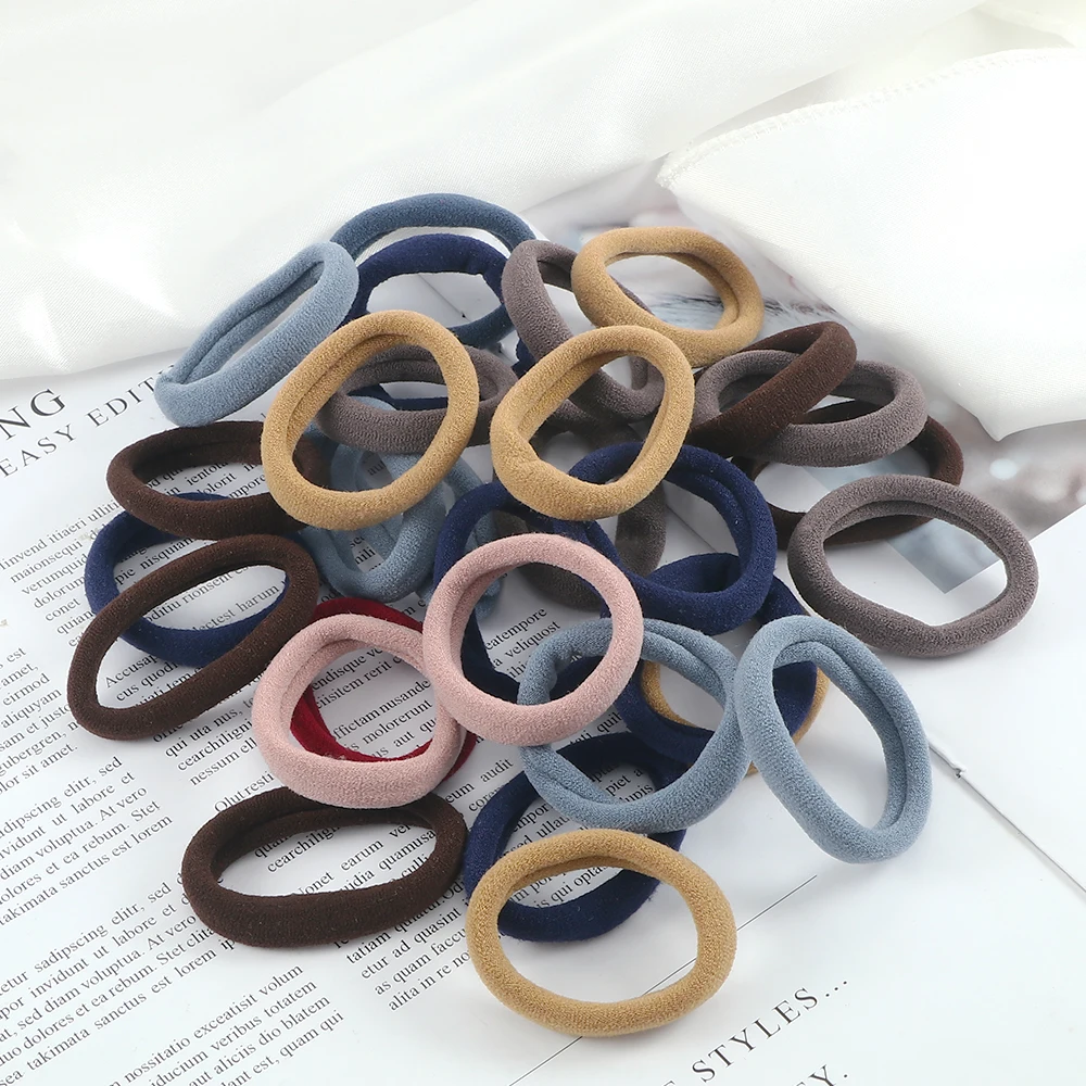 30/50Pcs/Set Women Basic Elastic Hair Bands Scrunchie Ponytail Holder Headband Colorful Rubber Bands Fashion Hair Accessories