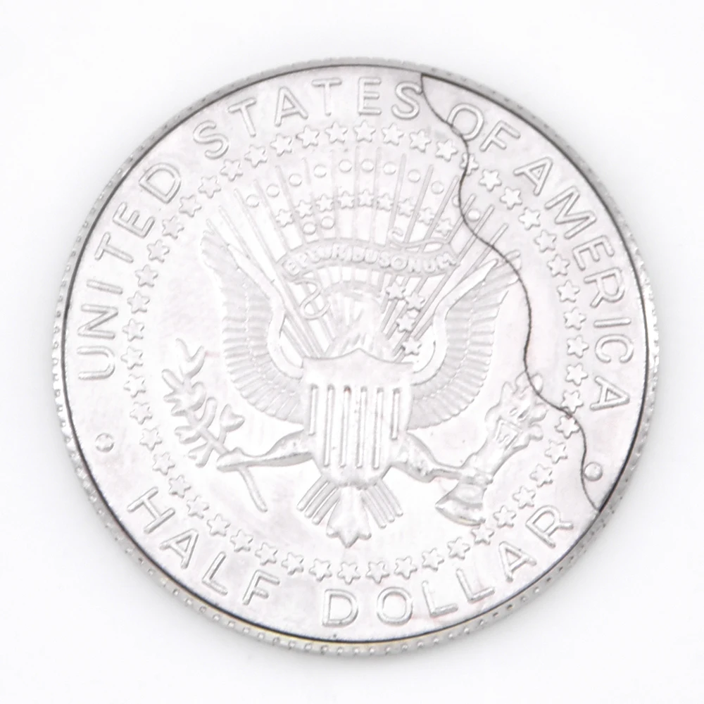 Magnetic Flipper Coin Butterfly Coin(USD half Dollar Copy) Magic Tricks Fun Close Up Gimmick Props Comedy Appear Magia Shows