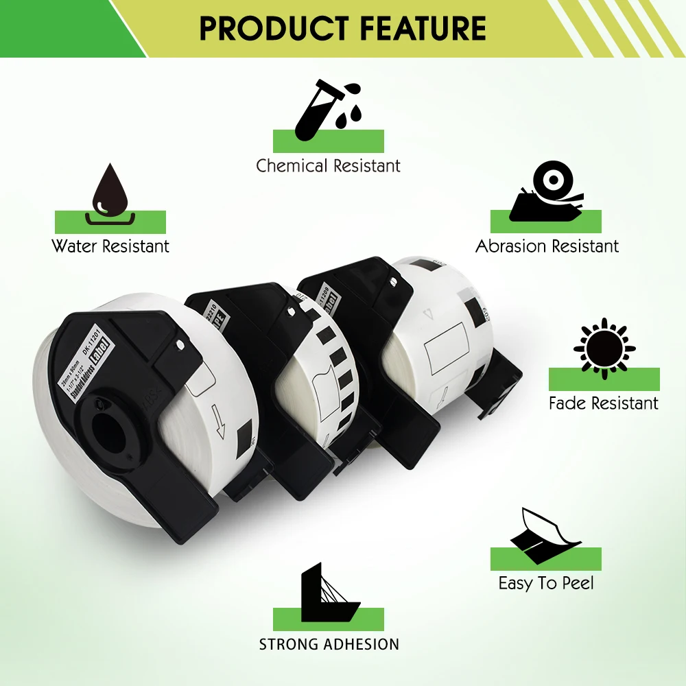 Ecowell 1Roll DK-1204 compatible DK-11204 Die-Cut Standard Address Labels compatible for Brother Label Printer QL570 QL700 QL550