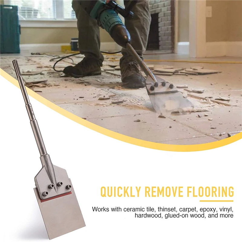 

6 Inch Floor Chisel Bit Tile Grout Adhesive Wallpaper Thinset Wood Linoleum Flooring Removal Tool for All Rotary Hammer Drills