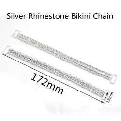 Rhinestone Chain Connectors, Crystal Swimming Wear Bikini Decoration, Crafts, DIY Accessories, High Quality, 172mm, 2Pcs per Lot