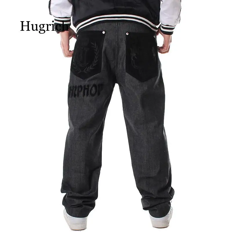 

Loose hip hop jeans men printed jeans Men's dress big yards tide straight trousers hip-hop HIPHOP hip-hop clothing flocking