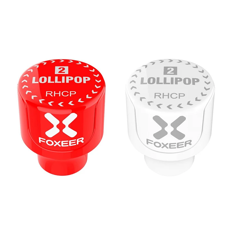 2PCS Foxeer Lollipop 3 Stubby 5.8GHz 2.5Dbi RHCP/LHCP FPV Mushroom 4.8g Antenna SMA for FPV RC Racing Drone Models