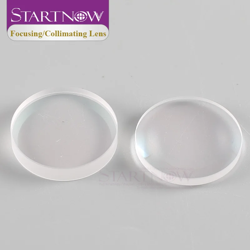 Startnow 2PCS Laser Focus Collimating Lens D37 38.1mm F100 150 200 6KW Fused Silica Lens for Raytools Precitec WSX Laser Machine