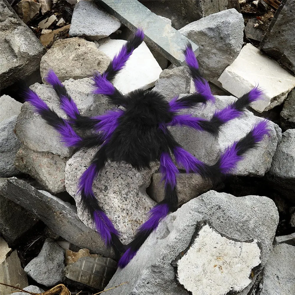 1Pcs 30/50CM Halloween Horror Tricky Props Fake Spider Model Simulation Toy Halloween Party Outdoor Indoor Yard Decorations