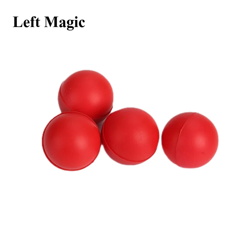 Red Multiplying Billiard Balls (Soft,Dia 4.2cm ) Magic Tricks One to Four Balls Magician Stage Illusion Gimmick Accessories Prop