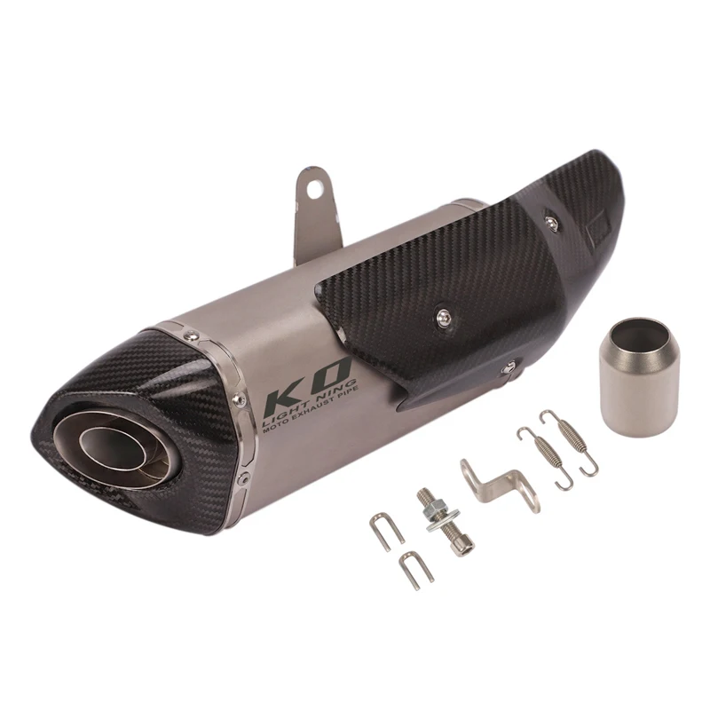 

Motorcycle Exhaust Muffler with DB Killer Silencer Escape Pipe Baffle Tip Slip on 51mm Exhaust System Pipe