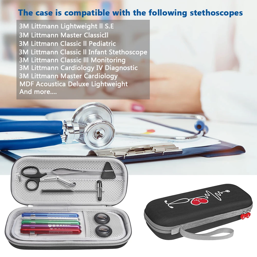 Hard Stethoscope Case Stethoscope Accessories For Medical Accessories Stethoscopes,Nurse Penlight and EMT Medical Scissors