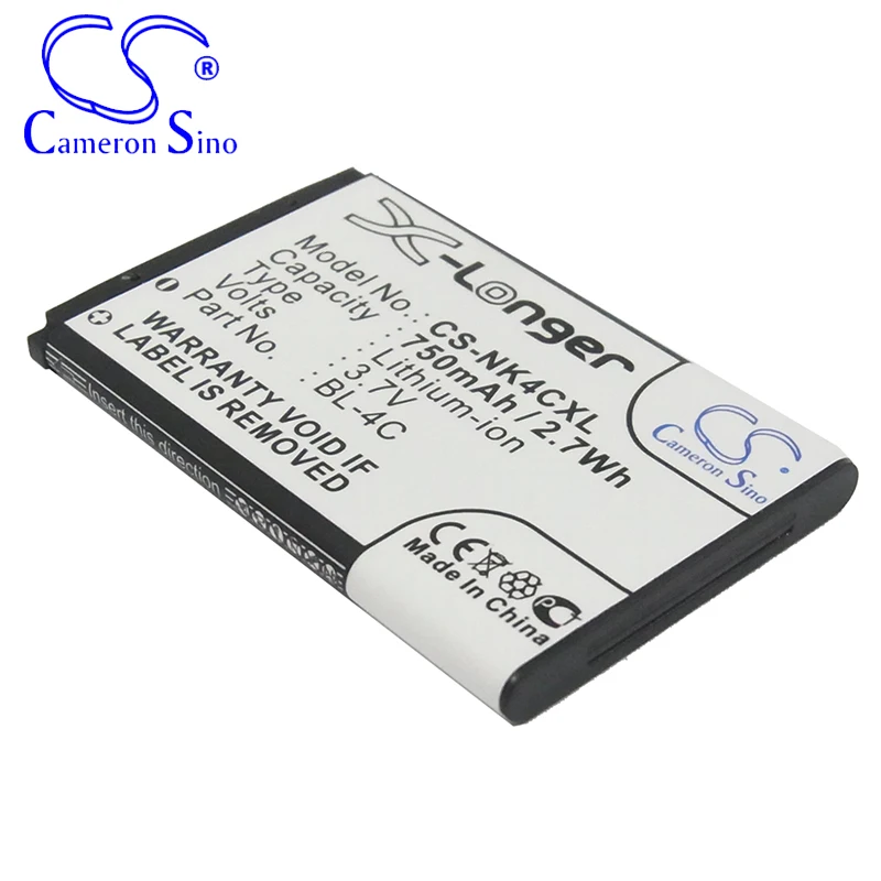 CameronSino Battery for Nokia 1661 X2 6230 108 107 2220 Slide 3500 Classic 6300i 6301 fits SVP BBA-07 Digital camera Batteries