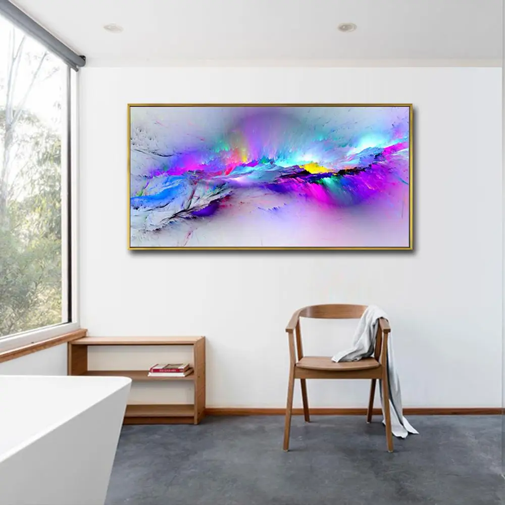 2020 New Year's latest Oil Painting Dazzle colour of sky 100% Hand painted world famous paintings living room Decor 2020041803