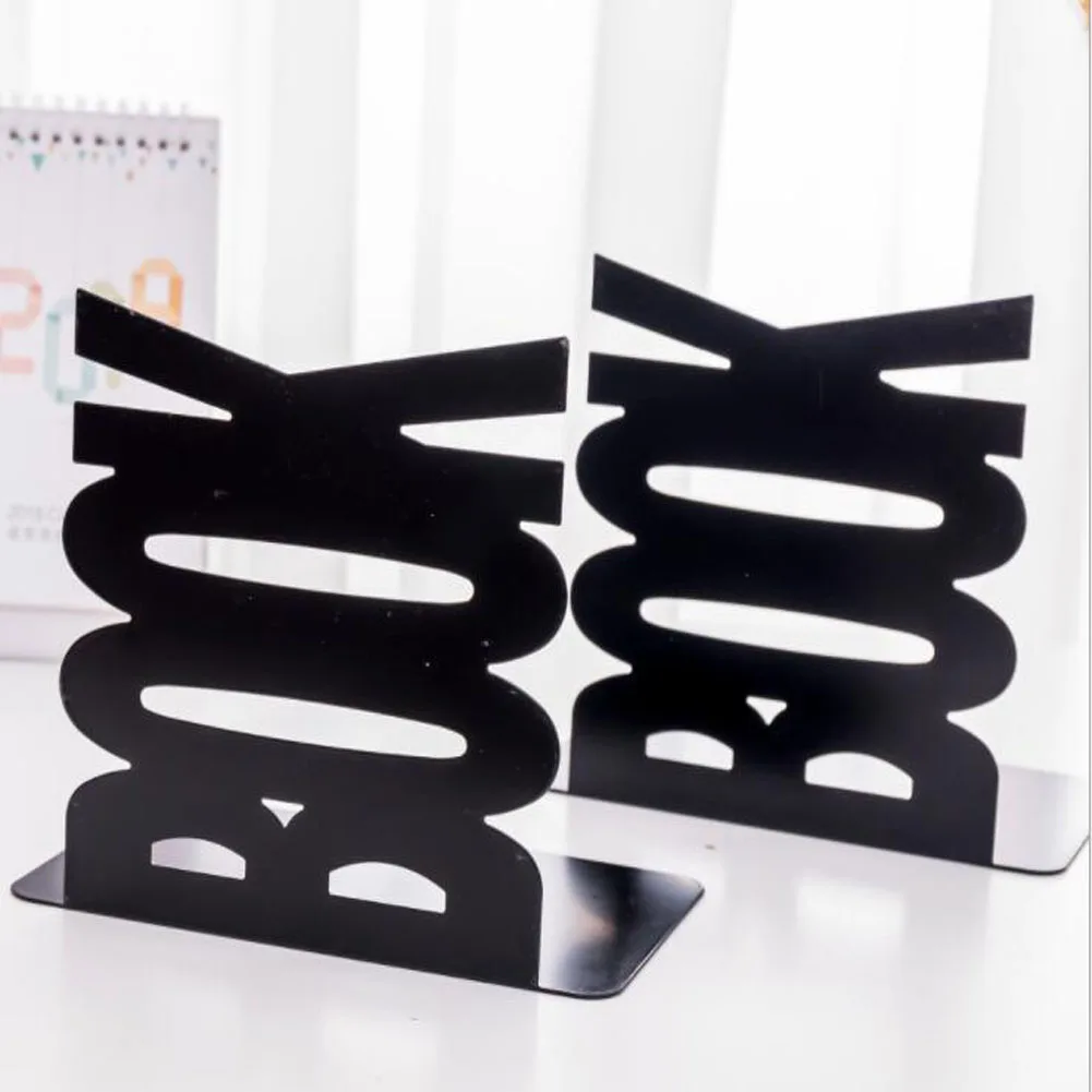 1 Pair/Pack Metal Book-Letter-Shaped Bookend