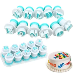 10/26 Pcs Upper Lowercase Fondant Cookie Mould Alphabet Mold Capital Letters Set Plunger Stamps Letter Cutter Cake Decorating