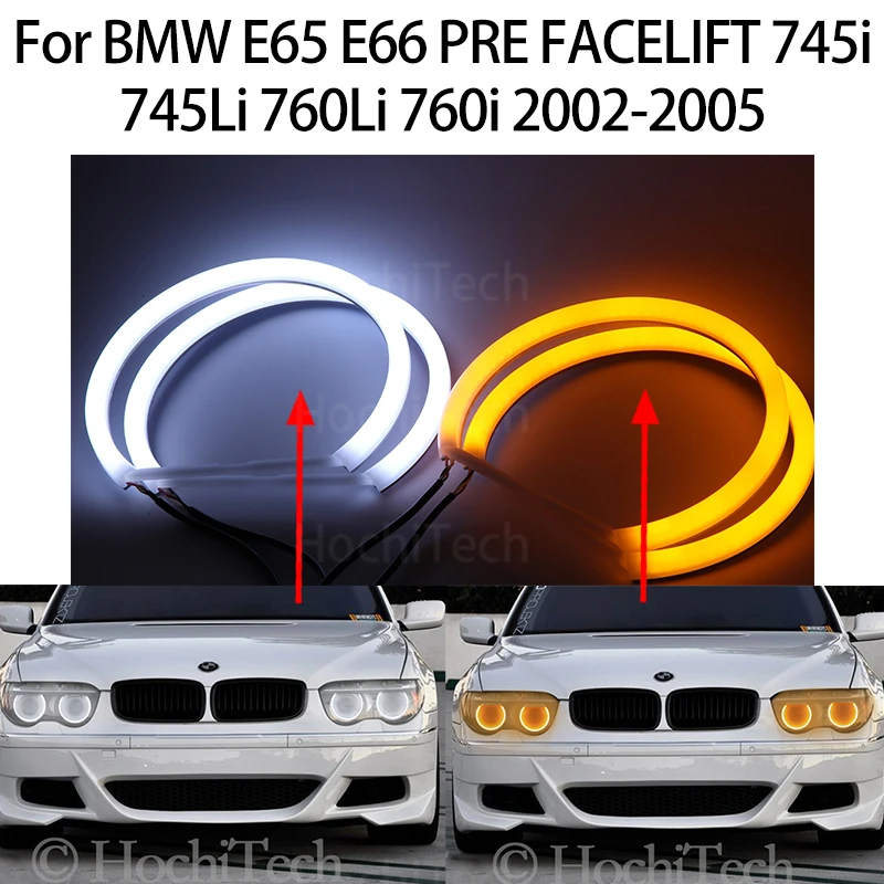 

Switchback Cotton Light LED Angel Eye Dual White Amber for BMW E65 E66 PRE FACELIFT 745i 745Li 760Li 760i 2002 2003 2004 2005