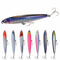 1pc 10g 14g 18g 24g Pencil VIB Hard Lure 3D Eyes Vibrations Fishing Trolling Lure Hard Bait Jig Minoow Fishing Tackle Accessorie
