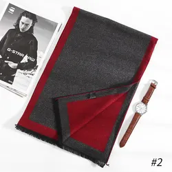 Nouvelle marque de luxe 180x35cm, écharpes de qualité en soie pour hommes, automne hiver chaud en cachemire, enveloppes d'affaires, Foulard, silencieux