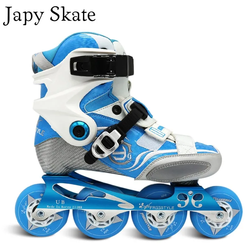 Japy Skate Original Freestyle YJS Carbon Fiber Professional Slalom Inline Skates Roller Skating Shoe Sliding Free Skating Patine