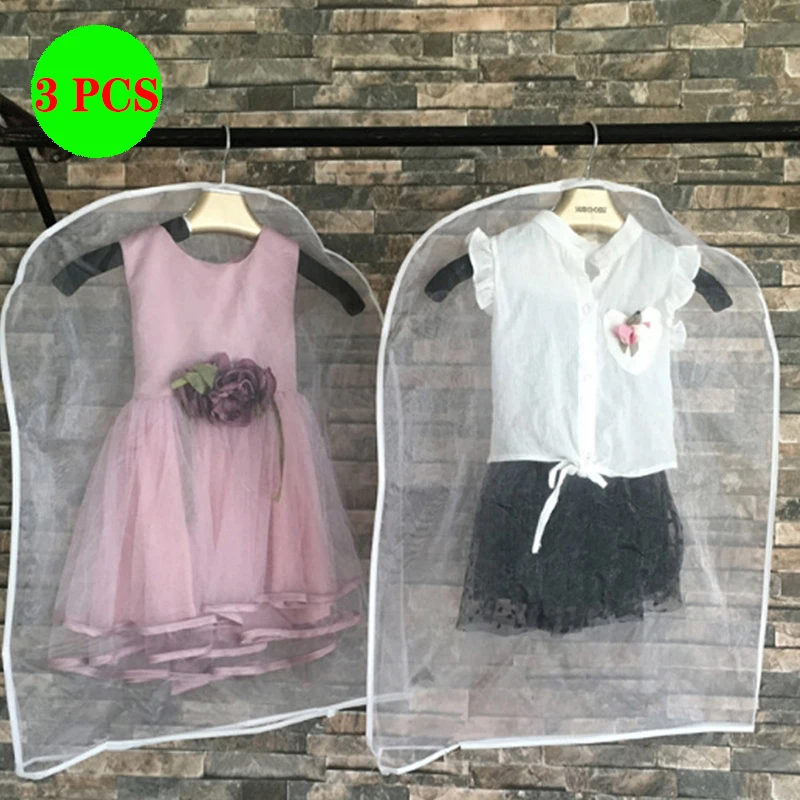 Children Clothing Garment Bags Small Size Garment Protective Covers Closet Kids Clothes Storage Bag Flower Girl Dress Dust Cover