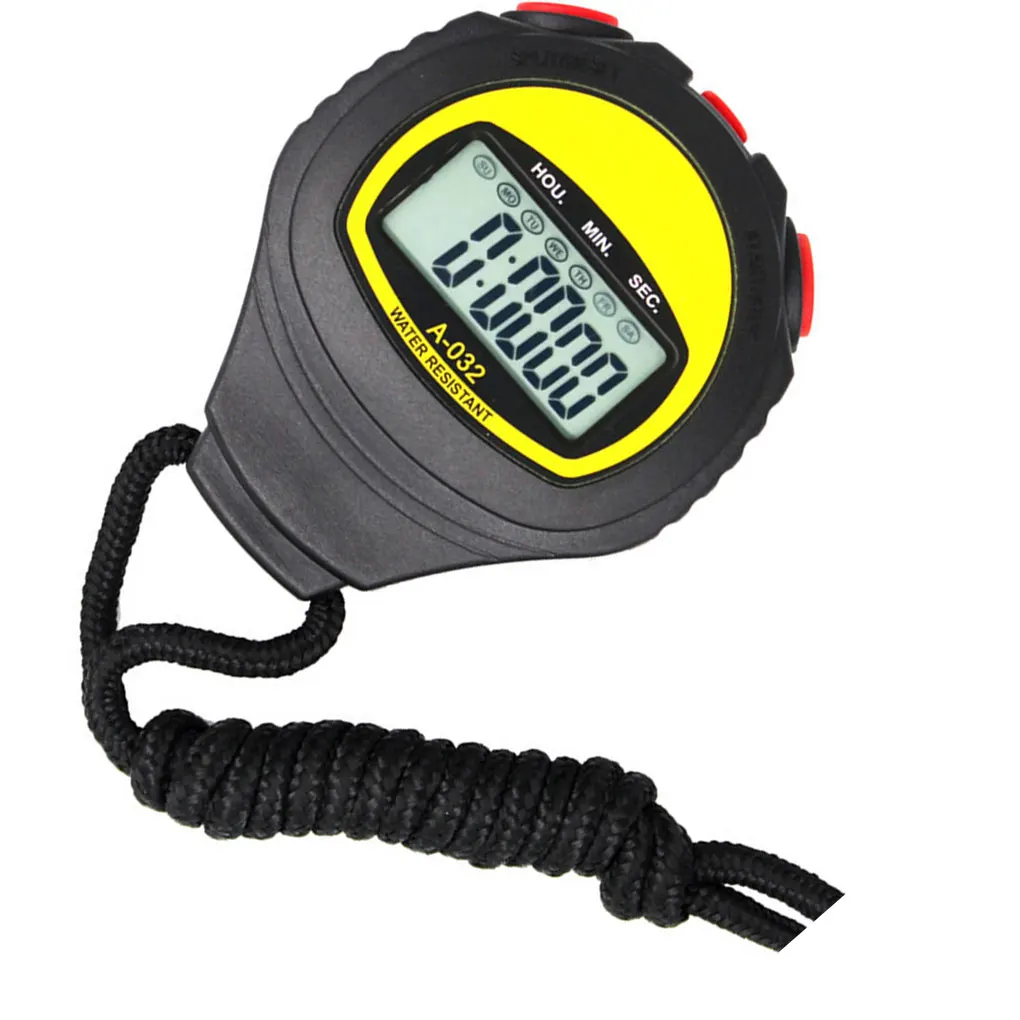 Large Display Electronic Stopwatch Professional Running Timer Sports Referee Coach Timer Water Resistant Running Stopwatch