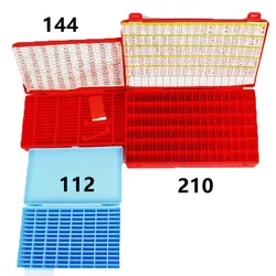 Caja de clasificación de llaves en blanco, caja de almacenamiento de Material de llave para KD VVDI XHORSE Flip Blade, herramienta de cerrajero, 112/144/210 unidades