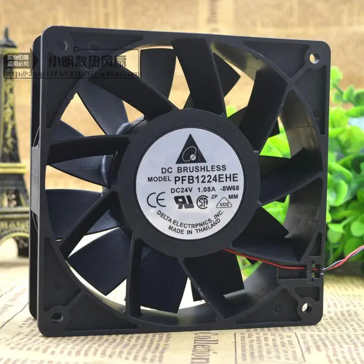 

Original Delta inverter fan PFB1224EHE 12CM 12038 24V 1.08A two lines