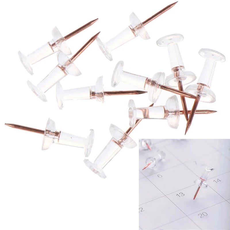 100pcs Transparent Rose Gold Drawing Photo Wall Studs Office School Supplies