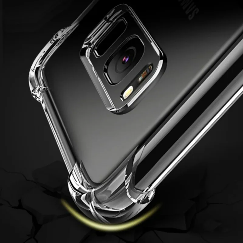 Shockproof Clear Soft Silicone Armor Case For Samsung Galxay A6 A8 Plus A5 A7 J2 Pro 2018 J3 J5 J7 A3 J1 2016 2017 Back Cover