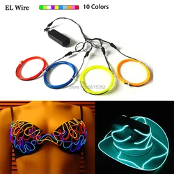 Neon Cold Light EL Cable Rope Glow Costume Decor Flash LED Strip Waterproof Wire DIY Material For Halloween Night Club