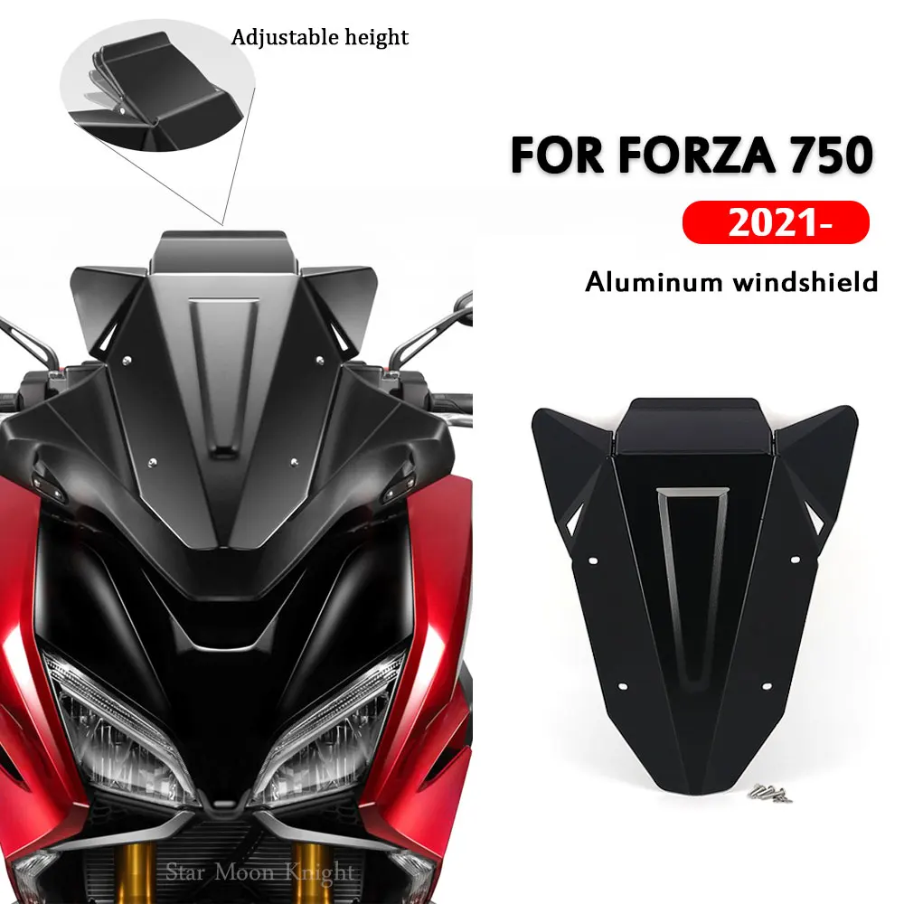 

Aluminum Windshield Windscreen Wind Shield Deflector Fit For Honda For FORZA 750 For forza750 2021 - Motorcycle Accessories