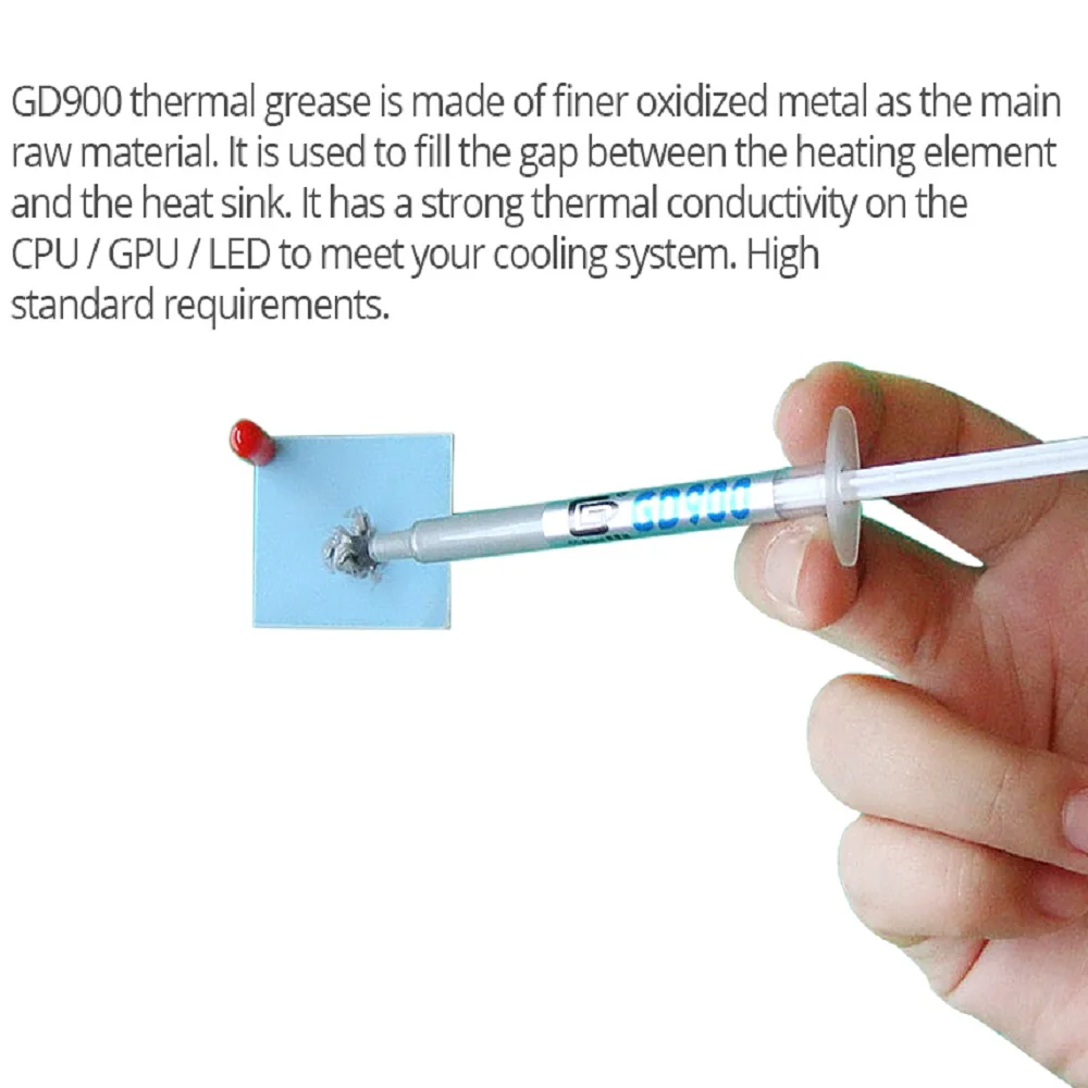 TISHRIC 1/3/7/15/30/150g GD900 Thermal Paste Conductive Heatsink Plaster Thermal Silicone Grease Compund Glue Fan CPU GPU Cooler