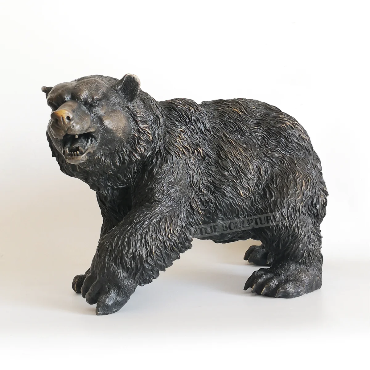 Bear Statue Sculpture Bronze European Wildlife Animal Figurine Art Home Office Desktop Garden Decor