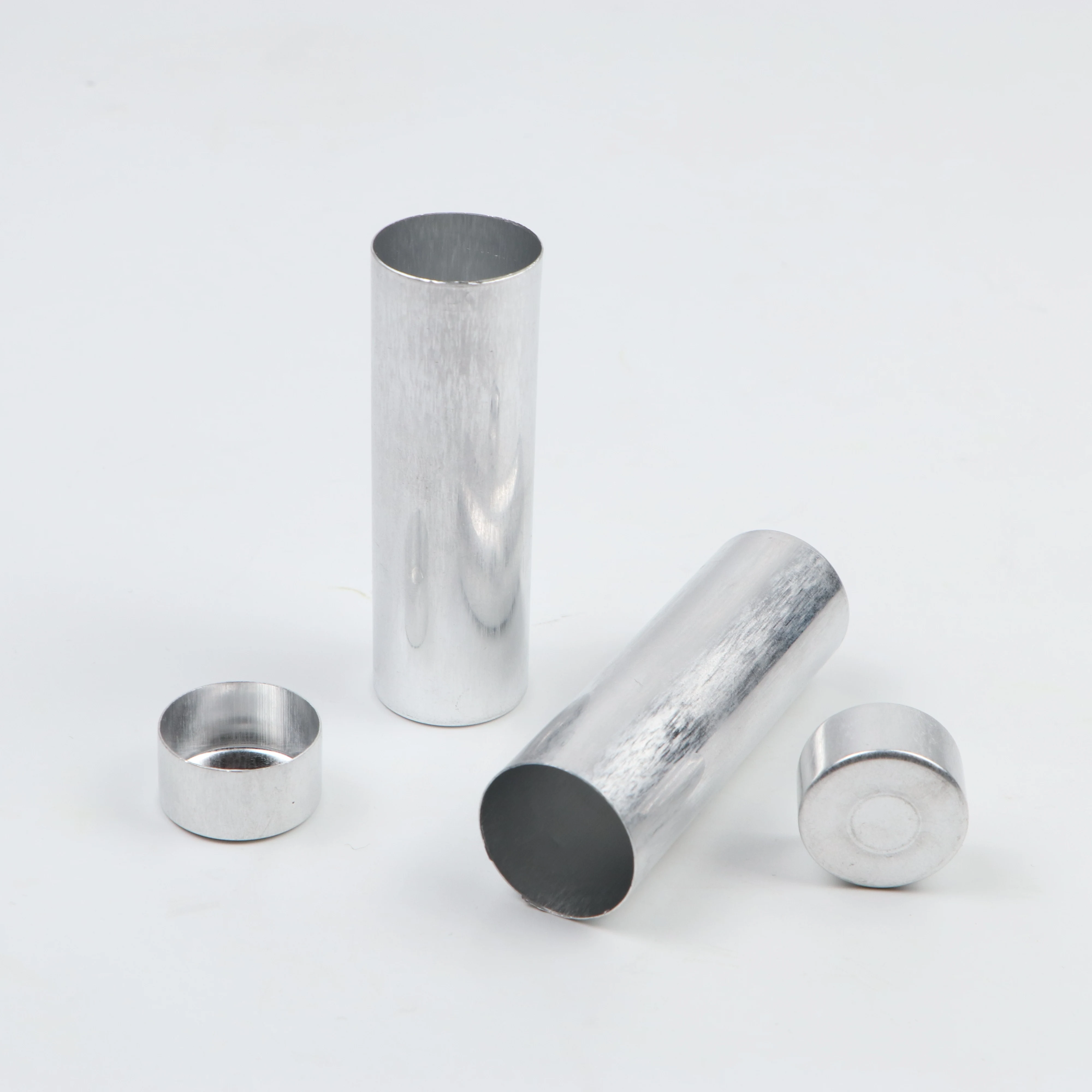 

100Pcs/Lot OD25*85mm Dental Lab Aluminum Material Empty Cartridges with Cover for Flexible Acrylic Denture Tube