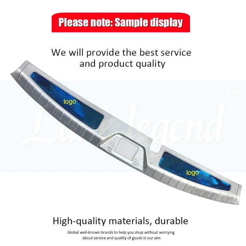 for Nissan Patrol Y62 2012-2018 Car accessories Stainless Steel Rear Bumper Protector Sill Trunk internal Tread Plate Trim