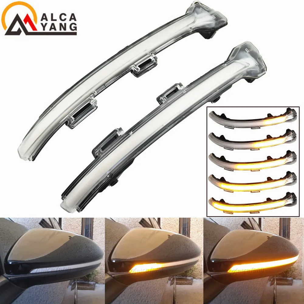 Yellow&Blue For Volkswagen Golf MK7 7 GTI R GTD Dynamic Blinker LED Turn Signal Rline Mirror Light for VW 2013 2015 2016 2018