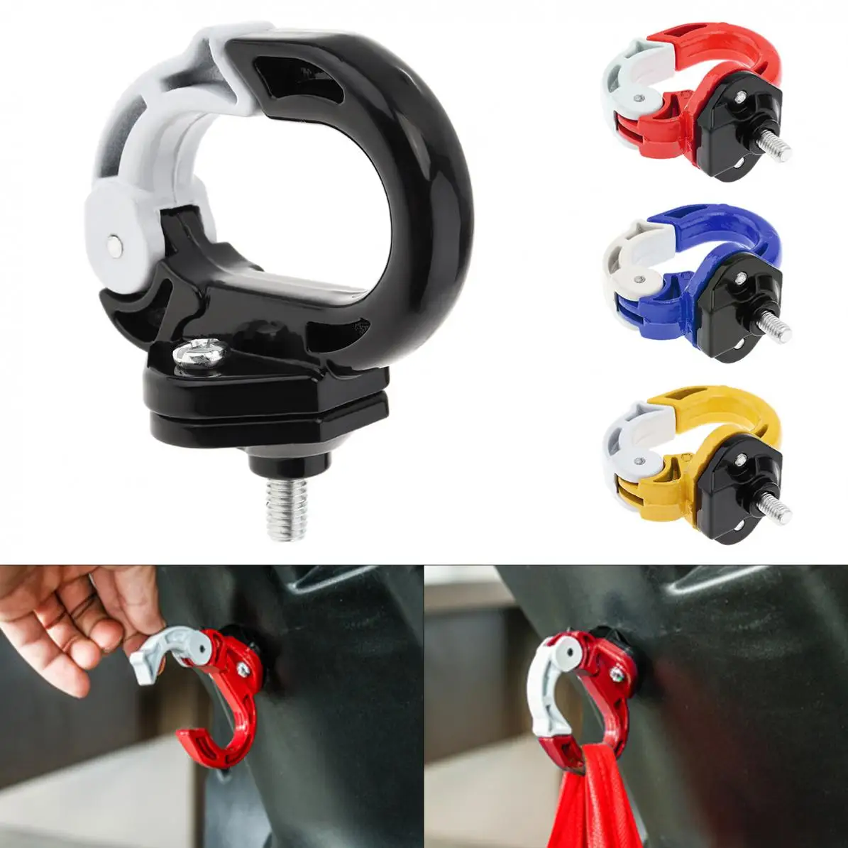 Aluminum AlloyMotorcycle Luggage Helmet Hook Mount Motorcycle Scooter Helmet Holder Bag Bottle Hook Hanger with Screws