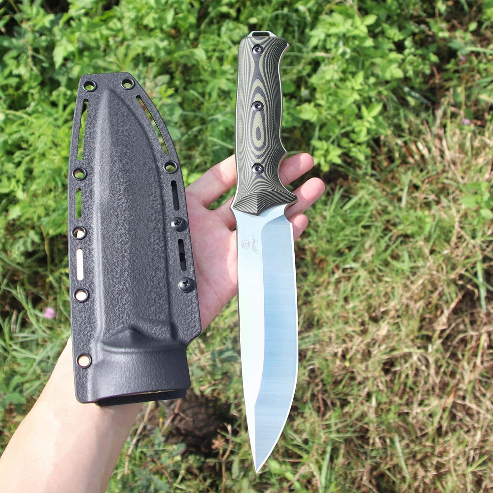 Churisreeve-ハンティングナイフ,g 10ハンドル,dc53,鋼固定刃,サバイバルナイフ,キャンプツール