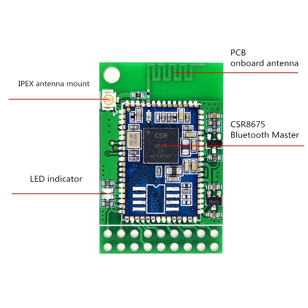 Qualcomm Fever Lossless Bluetooth 5.0 HIFI Audio Module CSR8675 Fiber I2S APTX-HD LDAC